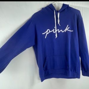 Victoria’s Secret PINK Script Oversized Pullover Hoodie, Small (S)